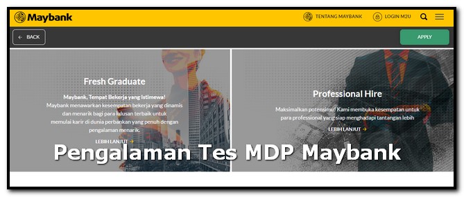 Pengalaman Tes MDP Maybank